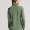 Sweat-shirts verts à col cheminée Ralph Lauren pour femmes Sweat-shirts verts à col cheminée Ralph Lauren pour femmes