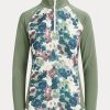 Sweat-shirts verts Ralph Lauren en jersey à fermeture éclair quart de tour pour femme