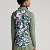 Sweat-shirts verts Ralph Lauren en jersey à fermeture éclair quart de tour pour femme