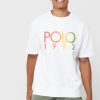T-shirts blancs à col ras du cou avec logo Ralph Lauren pour hommes