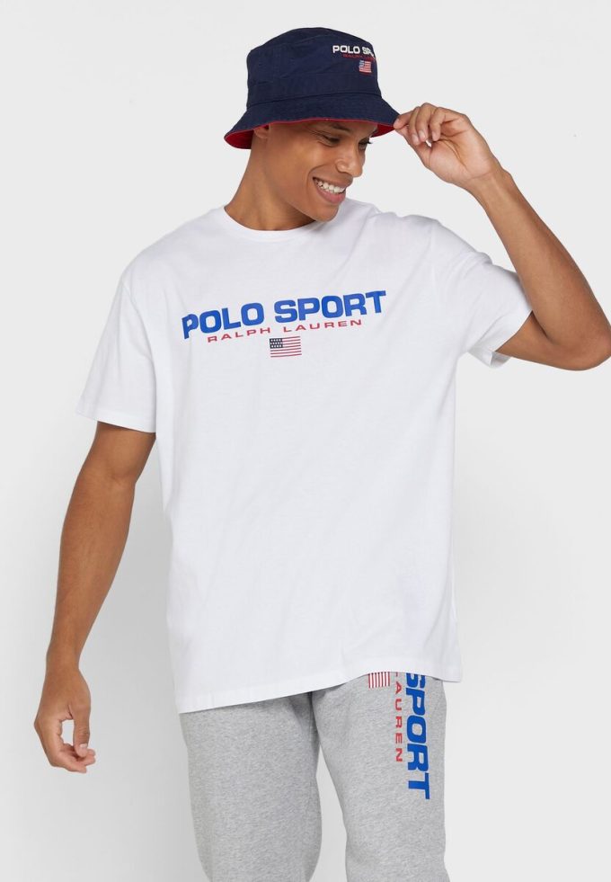 T-shirts blancs à col ras du cou avec logo Ralph Lauren pour hommes