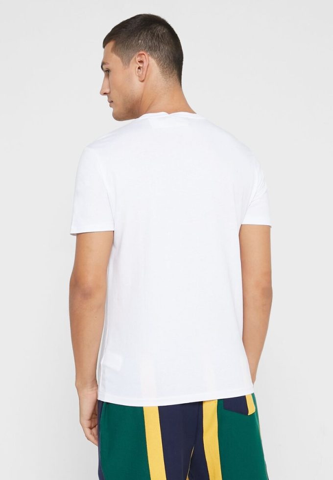 T-shirts blancs à col ras du cou avec logo Ralph Lauren pour hommes