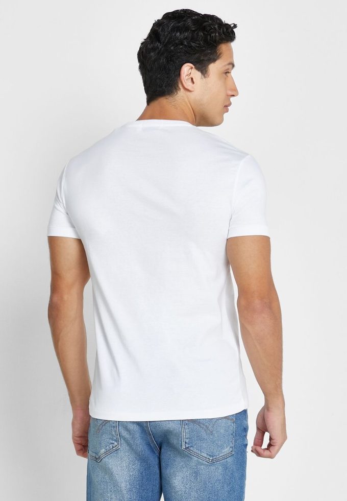 T-shirts blancs à col ras du cou avec logo Ralph Lauren pour hommes