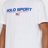 T-shirts blancs à col ras du cou avec logo Ralph Lauren pour hommes