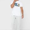T-shirts blancs à col ras du cou avec logo Ralph Lauren pour hommes