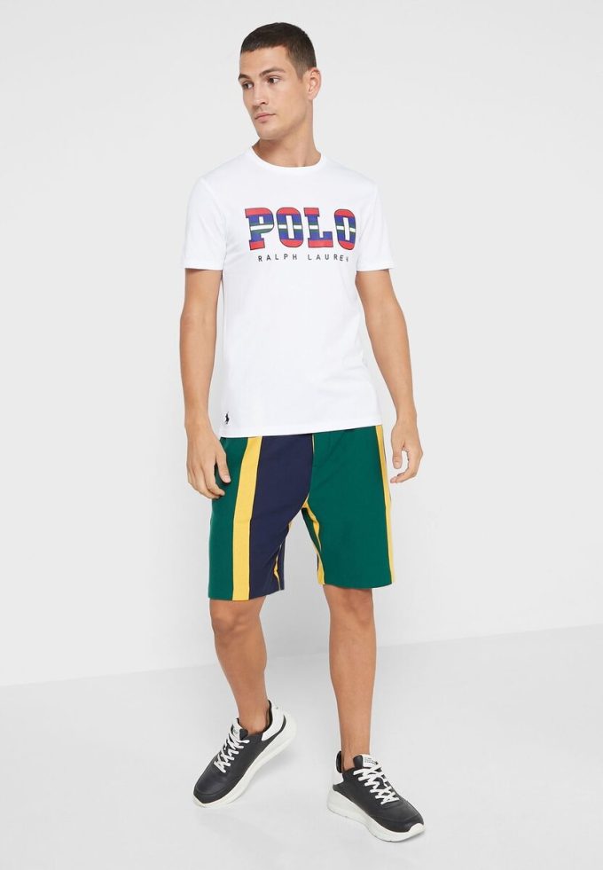 T-shirts blancs à col ras du cou avec logo Ralph Lauren pour hommes