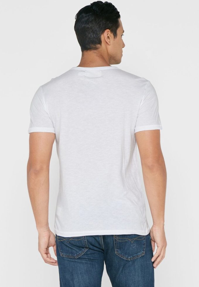 T-shirts blancs à col ras du cou avec slogan Ralph Lauren pour hommes