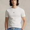 T-shirts blancs à col ras du cou et coupe slim pour homme Ralph Lauren T-shirts blancs à col ras du cou et coupe slim pour homme Ralph Lauren
