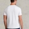 T-shirts blancs à col ras du cou et coupe slim pour homme Ralph Lauren