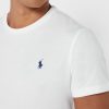 T-shirts blancs à col ras du cou et logo poitrine Ralph Lauren pour homme