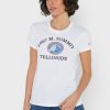T-shirts blancs à col rond et imprimé graphique Ralph Lauren pour femmes T-shirts blancs à col rond et imprimé graphique Ralph Lauren pour femmes