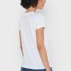 T-shirts blancs à col rond et imprimé graphique Ralph Lauren pour femmes T-shirts blancs à col rond et imprimé graphique Ralph Lauren pour femmes