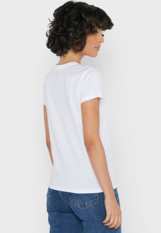 T-shirts blancs à col rond et imprimé graphique Ralph Lauren pour femmes