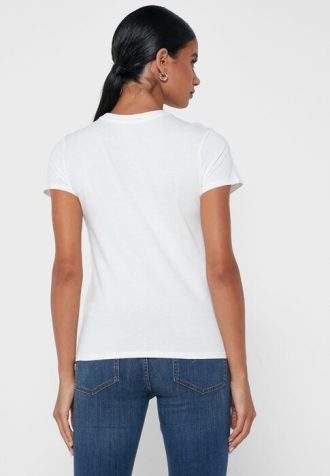 T-shirts blancs à col rond et imprimé graphique Ralph Lauren pour femmes
