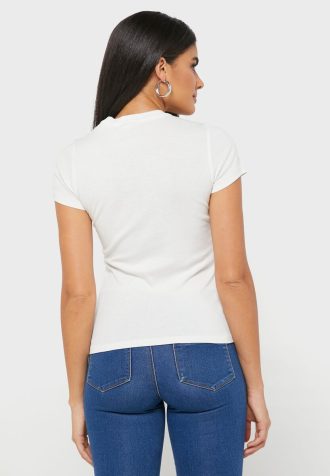 T-shirts blancs à col rond et imprimé graphique Ralph Lauren pour femmes