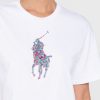 T-shirts blancs à col rond et imprimé graphique Ralph Lauren pour femmes T-shirts blancs à col rond et imprimé graphique Ralph Lauren pour femmes