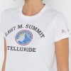 T-shirts blancs à col rond et imprimé graphique Ralph Lauren pour femmes T-shirts blancs à col rond et imprimé graphique Ralph Lauren pour femmes