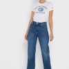 T-shirts blancs à col rond et imprimé graphique Ralph Lauren pour femmes T-shirts blancs à col rond et imprimé graphique Ralph Lauren pour femmes