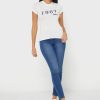 T-shirts blancs à col rond et imprimé graphique Ralph Lauren pour femmes T-shirts blancs à col rond et imprimé graphique Ralph Lauren pour femmes