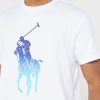 T-shirts blancs à col rond et imprimé graphique Ralph Lauren pour hommes