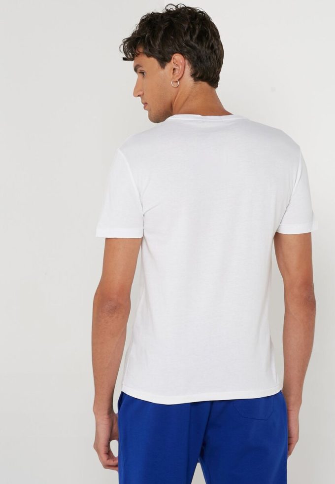 T-shirts blancs à col rond imprimés Ralph Lauren pour hommes
