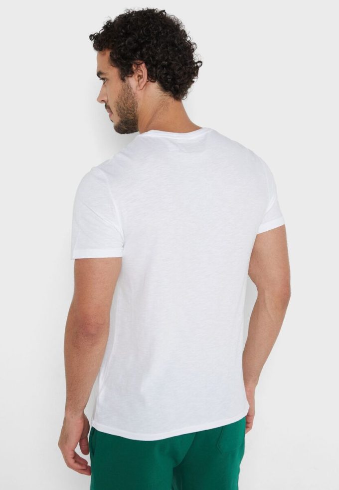 T-shirts blancs à col rond Ralph Lauren Essential pour hommes