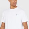 T-shirts blancs à col rond Ralph Lauren Essential pour hommes