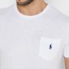 T-shirts blancs à col rond Ralph Lauren Essential pour hommes