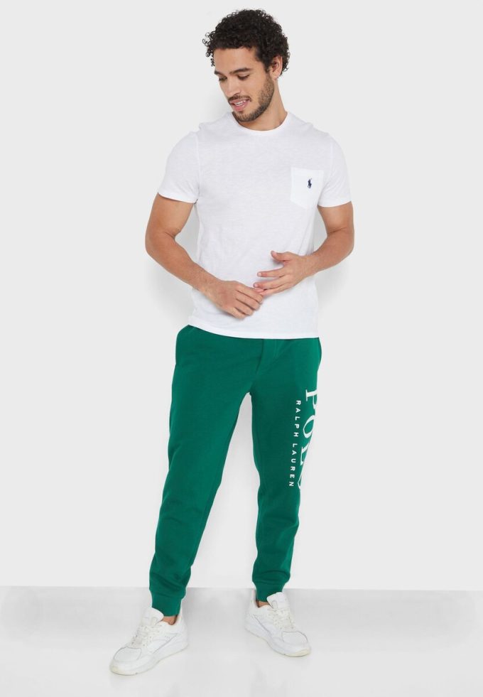 T-shirts blancs à col rond Ralph Lauren Essential pour hommes
