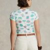 T-shirts blancs en coton côtelé à motif voyage Ralph Lauren pour femme T-shirts blancs en coton côtelé à motif voyage Ralph Lauren pour femme