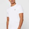 T-shirts blancs en coton Ralph Lauren pour hommes, coupe ajustée et personnalisée T-shirts blancs en coton Ralph Lauren pour hommes, coupe ajustée et personnalisée