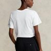 T-shirts blancs en jersey avec logo Ralph Lauren RL pour femme T-shirts blancs en jersey avec logo Ralph Lauren RL pour femme