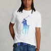 T-shirts blancs en jersey Big Pony coupe classique Ralph Lauren pour homme
