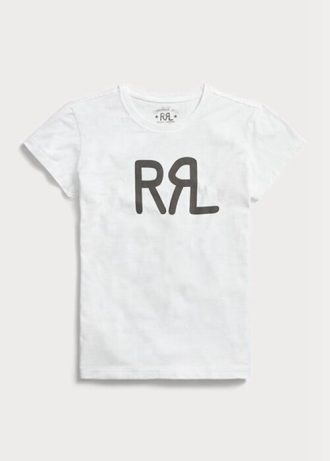 T-shirts blancs en jersey de coton avec logo Ralph Lauren pour femme T-shirts blancs en jersey de coton avec logo Ralph Lauren pour femme