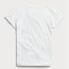 T-shirts blancs en jersey de coton avec logo Ralph Lauren pour femme T-shirts blancs en jersey de coton avec logo Ralph Lauren pour femme