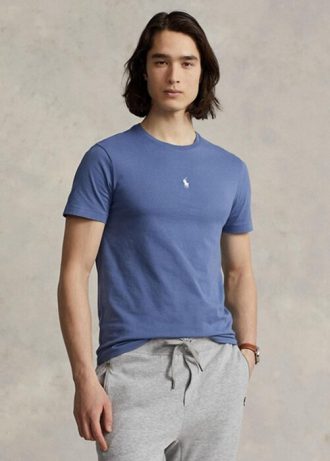 t shirts bleus col ras du cou et coupe slim pour homme ralph lauren 1 2 330x461 - T-shirts bleus &agrave; col ras du cou et coupe slim pour homme Ralph Lauren