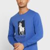 T-shirts bleus à col rond et imprimé graphique Ralph Lauren pour homme