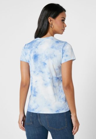 T-shirts bleus à logo imprimé Ralph Lauren pour femmes T-shirts bleus à logo imprimé Ralph Lauren pour femmes