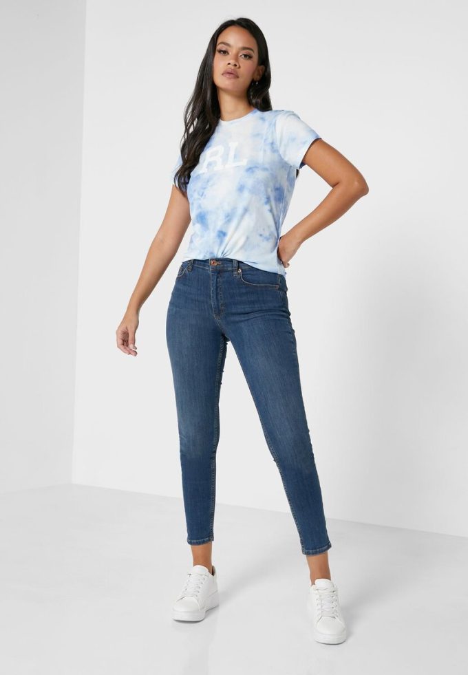 T-shirts bleus à logo imprimé Ralph Lauren pour femmes