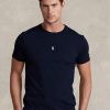 T-shirts à col ras du cou slim fit bleu marine pour homme Ralph Lauren T-shirts à col ras du cou slim fit bleu marine pour homme Ralph Lauren