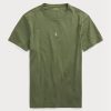 T-shirts à col ras du cou slim fit olive pour homme Ralph Lauren