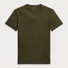 T-shirts à col ras du cou slim fit olive pour homme Ralph Lauren T-shirts à col ras du cou slim fit olive pour homme Ralph Lauren