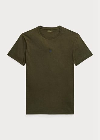 T-shirts à col ras du cou slim fit olive pour homme Ralph Lauren