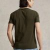 T-shirts à col ras du cou slim fit olive pour homme Ralph Lauren T-shirts à col ras du cou slim fit olive pour homme Ralph Lauren