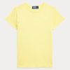 T-shirts à col rond en coton biologique jaune Ralph Lauren pour femme