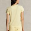 T-shirts à col rond en coton biologique jaune Ralph Lauren pour femme