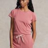T-shirts à col rond en coton biologique rose Ralph Lauren pour femme T-shirts à col rond en coton biologique rose Ralph Lauren pour femme