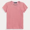 T-shirts à col rond en coton biologique rose Ralph Lauren pour femme T-shirts à col rond en coton biologique rose Ralph Lauren pour femme