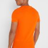 T-shirts à col rond orange Ralph Lauren Essential pour hommes