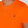 T-shirts à col rond orange Ralph Lauren Essential pour hommes